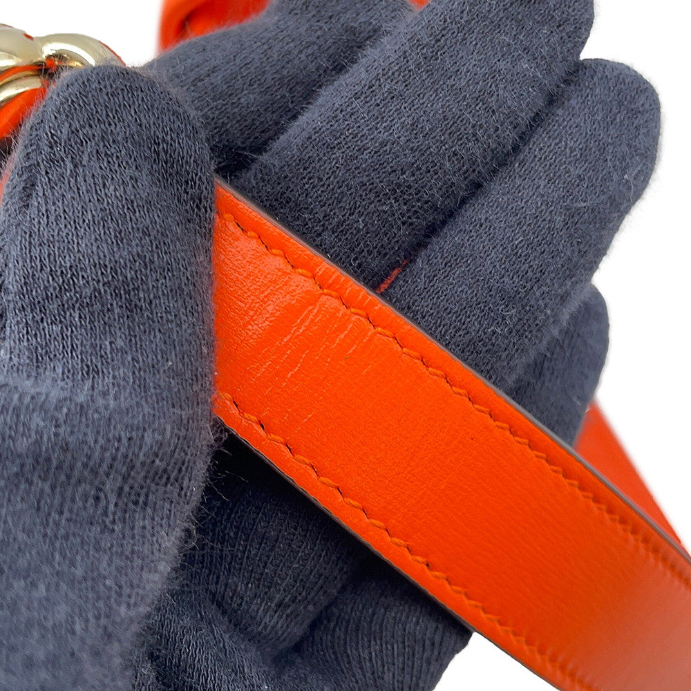 GUCCI Moonside Shoulder Bag Orange786035 GG Canvas Leather Size Mini