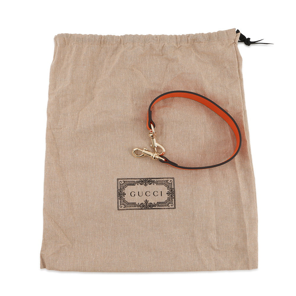 GUCCI Moonside Shoulder Bag Orange786035 GG Canvas Leather Size Mini