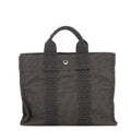 HERMES Her Line Tote Gray Canvas Size PM