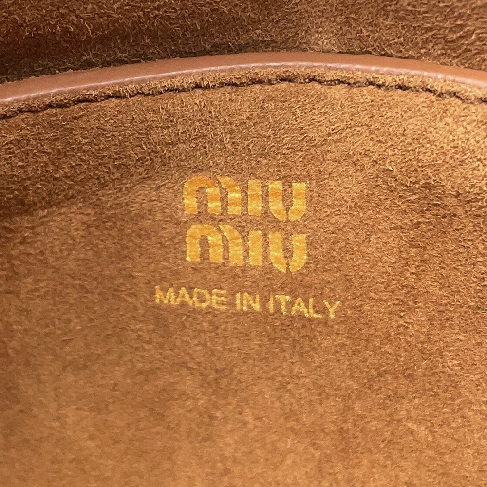 MIUMIU Handbag Brown5BA295 suede