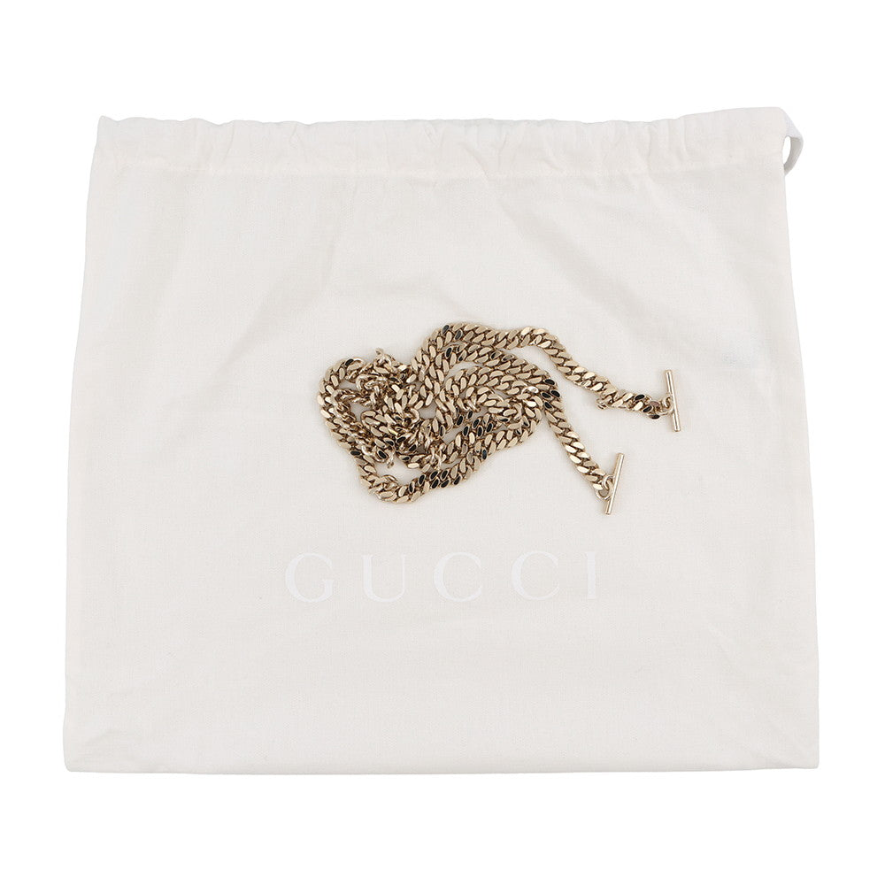 GUCCI GG Milano Top Handle Chain Shoulder Bag White806017 Leather