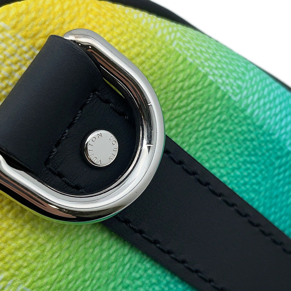 LOUIS VUITTON Keepall Green/YellowM59949 Damier stripe Size XS