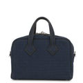 HERMES Victoria 3 Fool Toe Black/Blue Saphir Swift Leather Toile Cadrille Size Mini