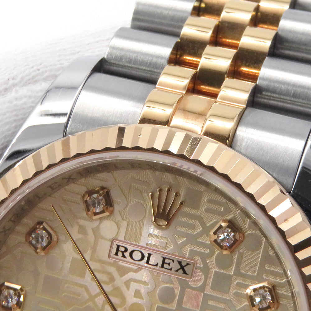 ROLEX Datejust W36mm Stainless Steel K18PG Pink Con Pewter Dial116231G
