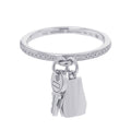HERMES Kelly・Clochette Ring Size PM/49/#9 18K White Gold