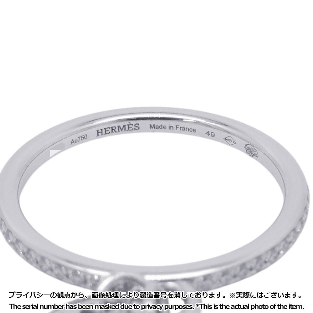 HERMES Kelly・Clochette Ring Size PM/49/#9 18K White Gold