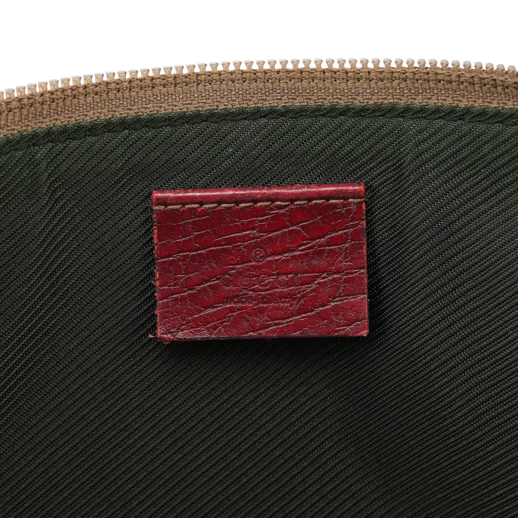 07198 Beige Burgundy GG Boat Pochette