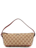 07198 Beige Burgundy GG Boat Pochette