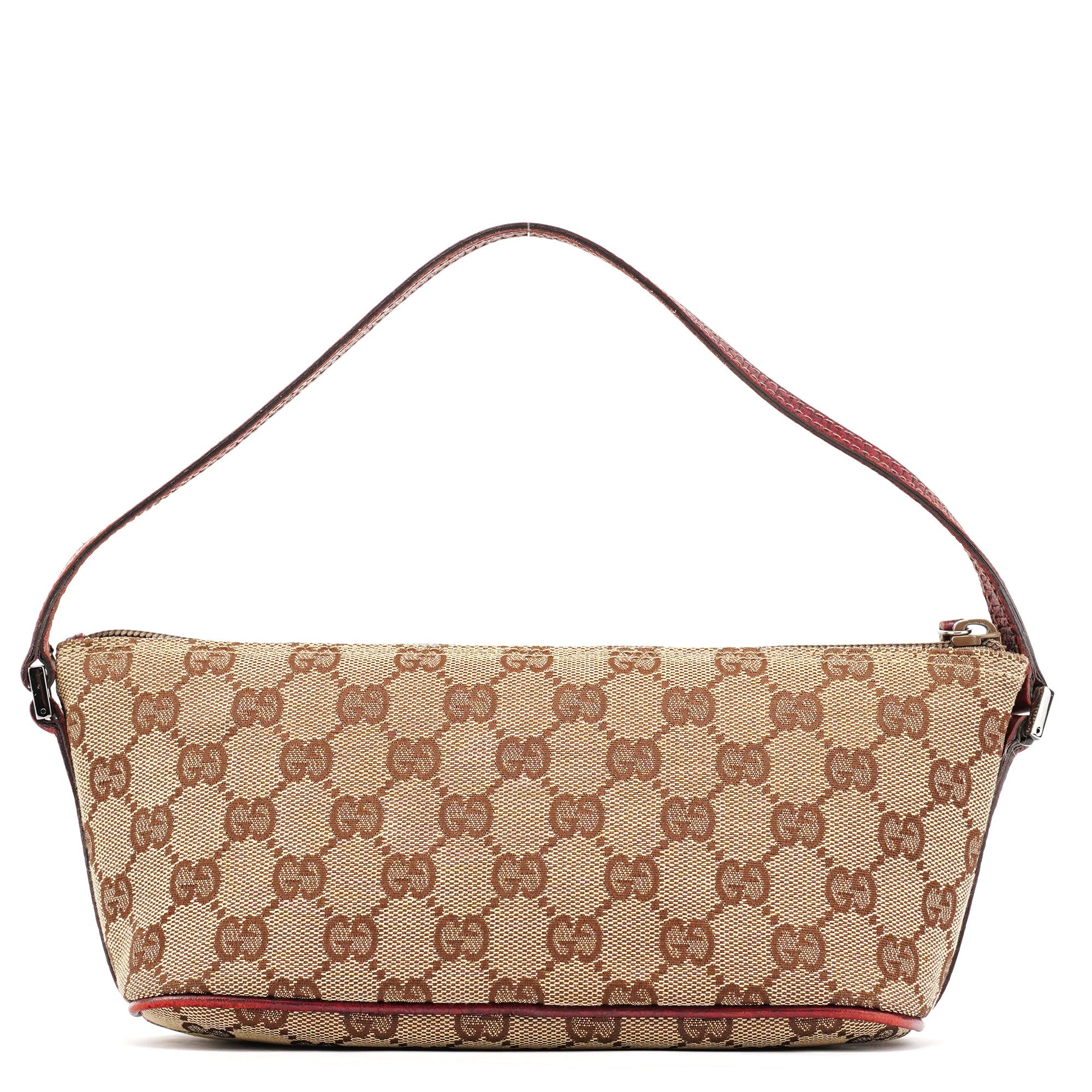 07198 Beige Burgundy GG Boat Pochette