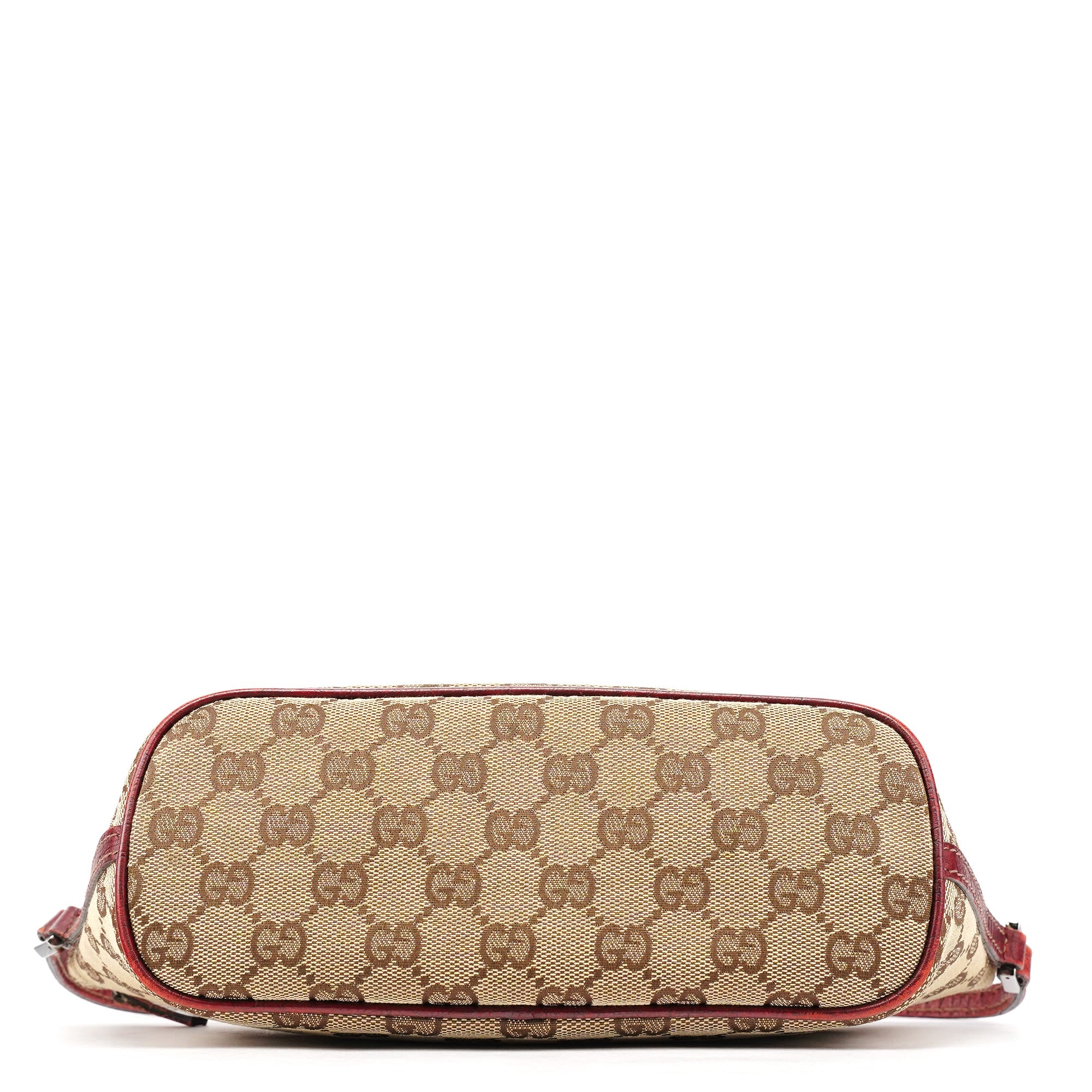 07198 Beige Burgundy GG Boat Pochette