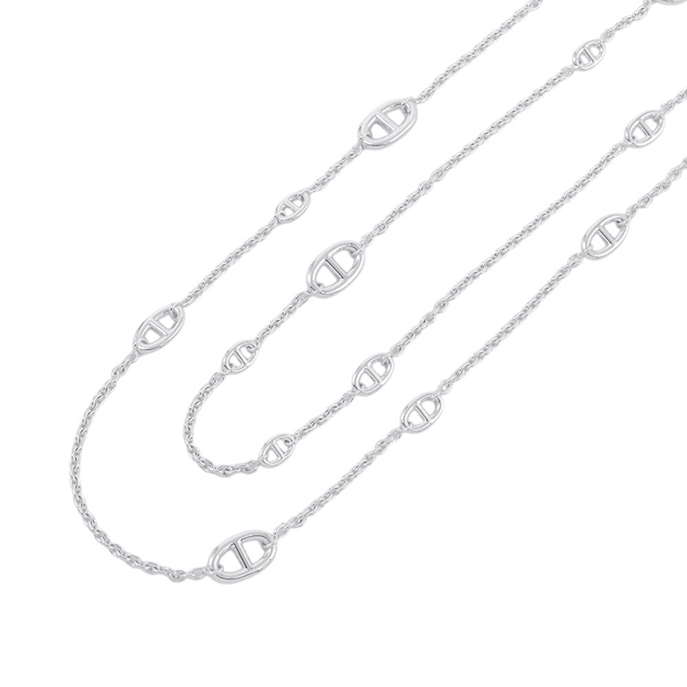HERMES Chaine d'Ancre Farandole Necklace Size 120 SV925