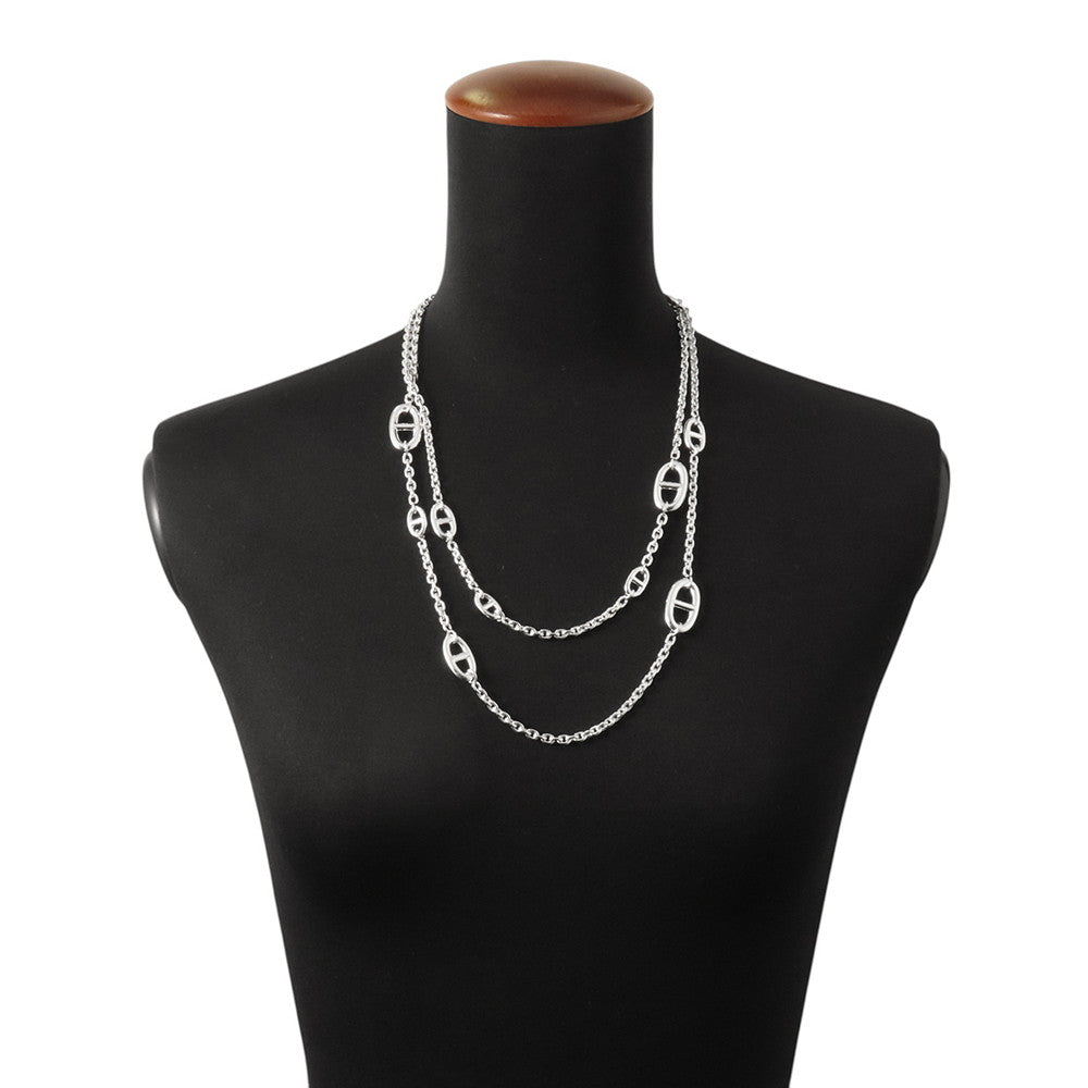 HERMES Chaine d'Ancre Farandole Necklace Size 120 SV925