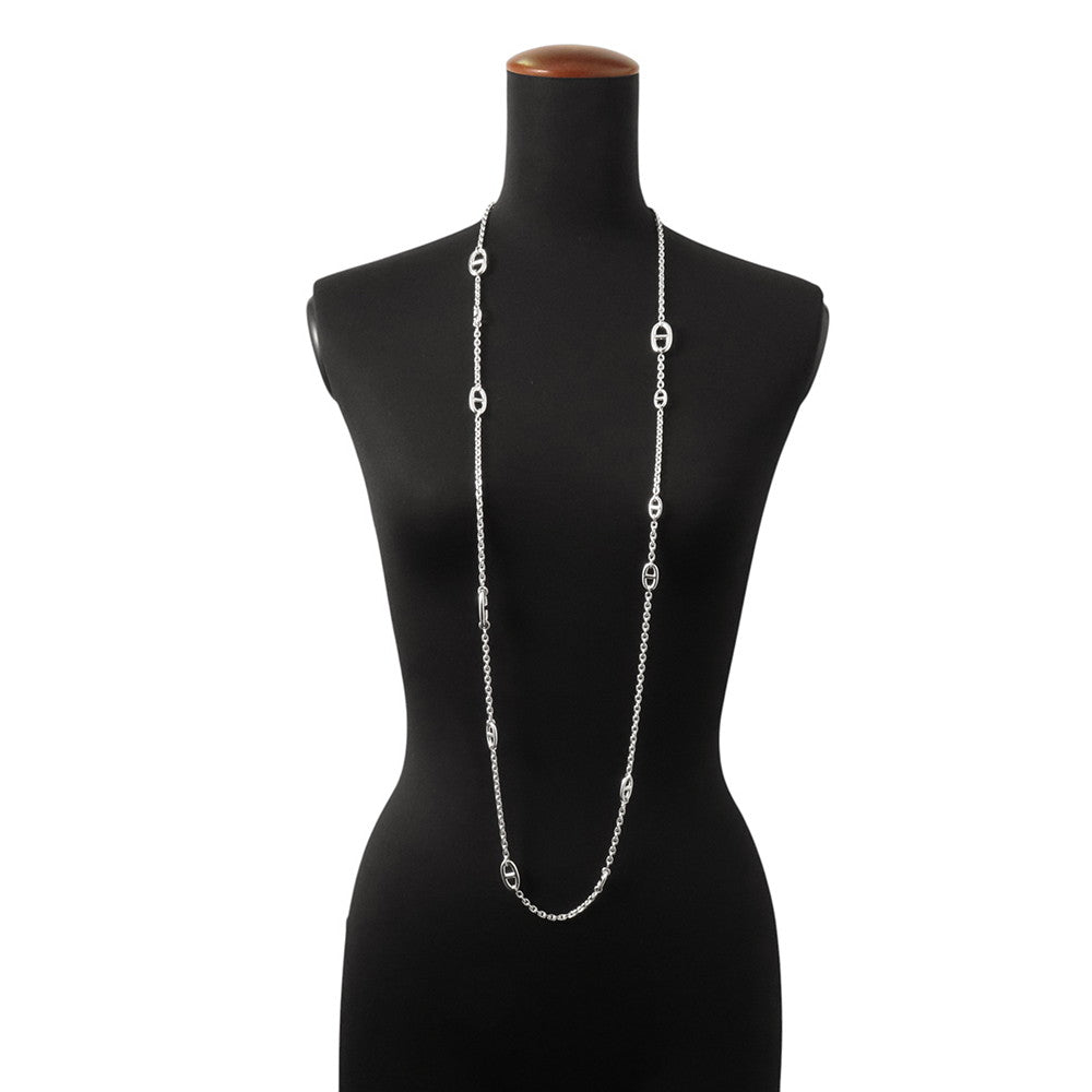 HERMES Chaine d'Ancre Farandole Necklace Size 120 SV925