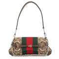 GUCCI Horsebit 2WAYShoulder Bag Beige764339 GG Canvas Leather