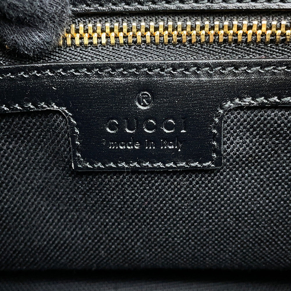 GUCCI Luce Shoulder Bag Black786027 GG Canvas Leather Size Small