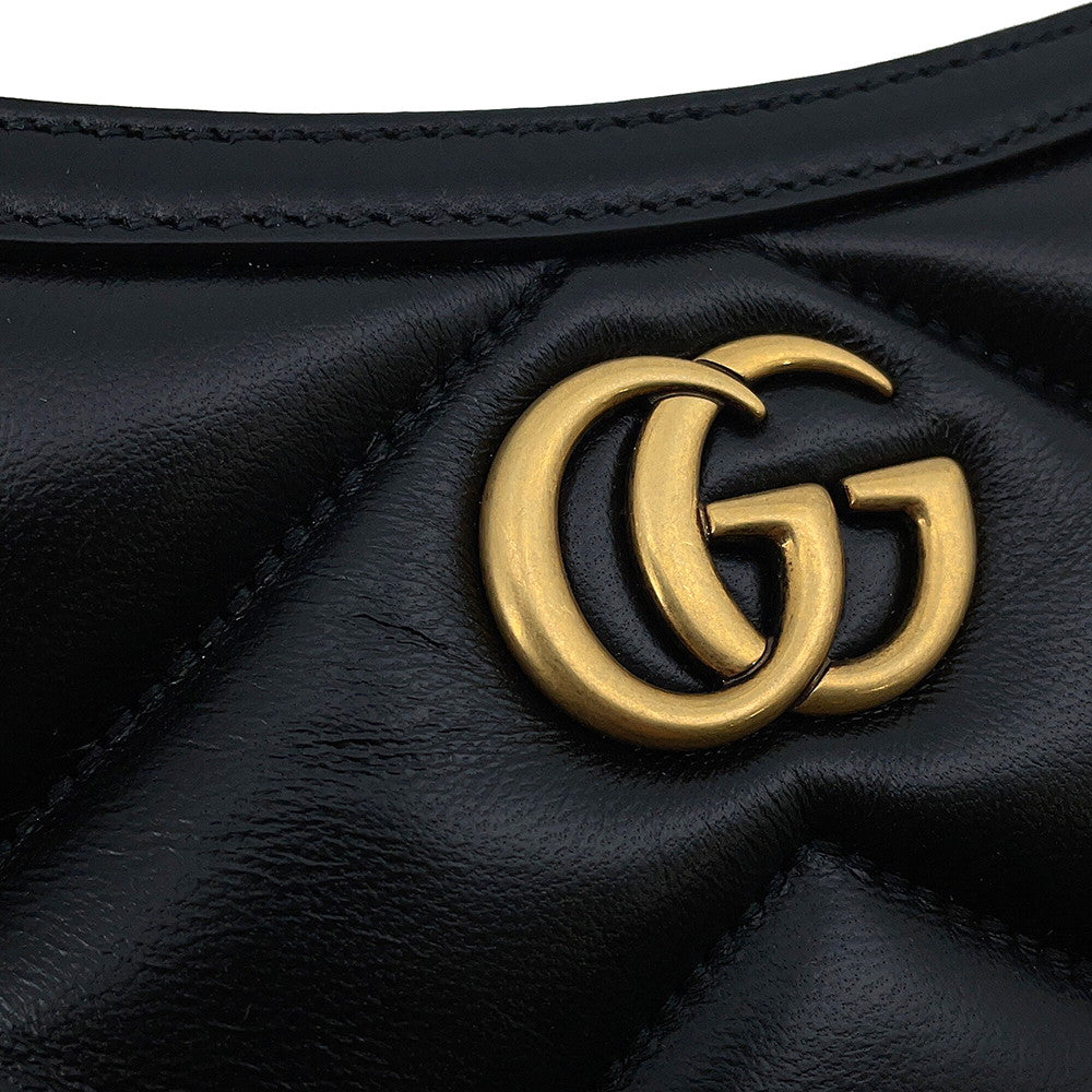 GUCCI GG Marmont ChainShoulder Bag Black777263 Leather Size Small