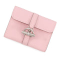HERMES Glenan Compact Wallet Rose Sakura Swift Leather