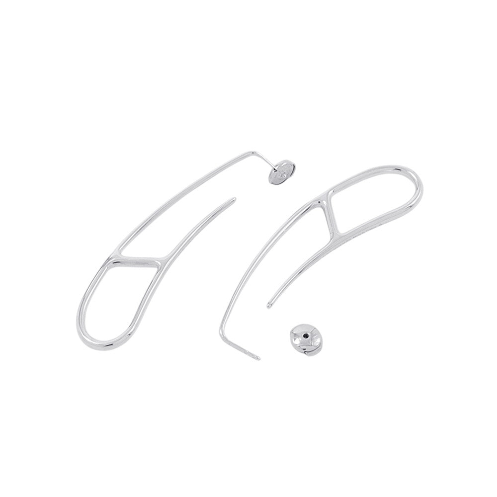 HERMES Chaine d'Ancre Twist Punk Earrings SV925