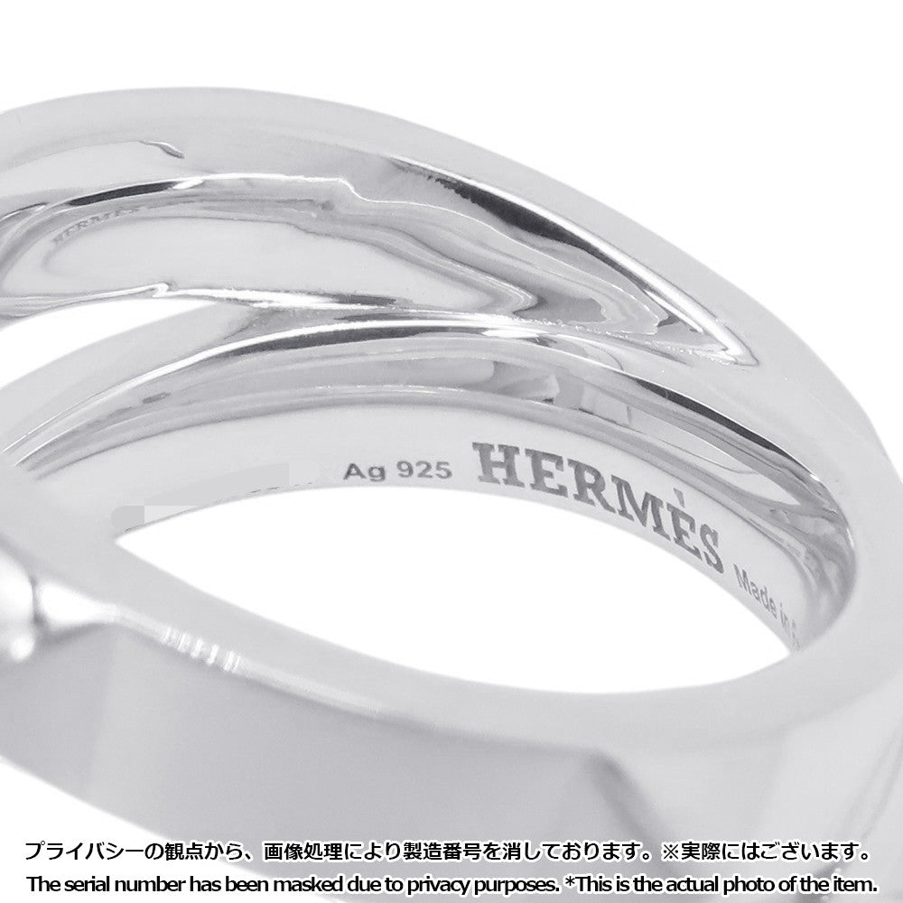 HERMES Clou de H Double Round Ring Size 51/#11 SV925