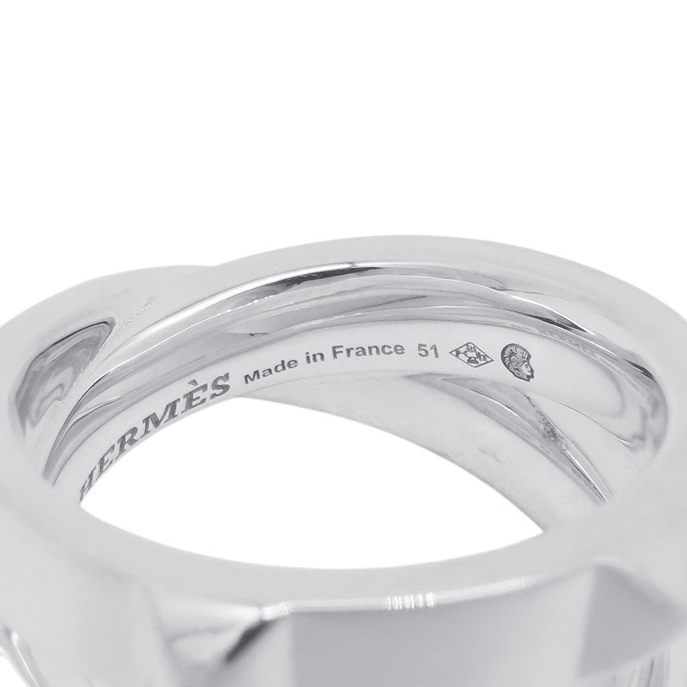 HERMES Clou de H Double Round Ring Size 51/#11 SV925
