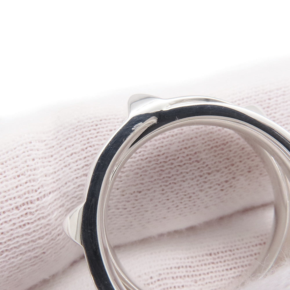 HERMES Clou de H Double Round Ring Size 56/#16 SV925