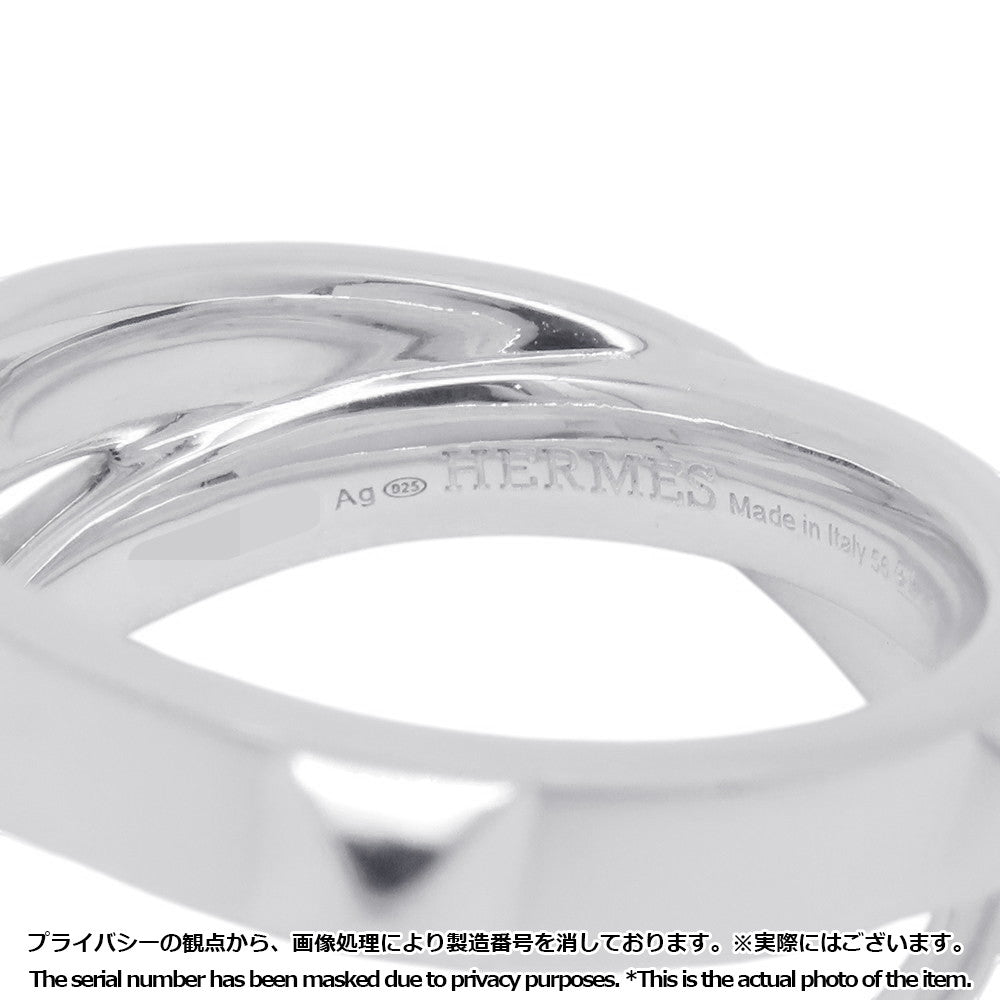 HERMES Clou de H Double Round Ring Size 56/#16 SV925