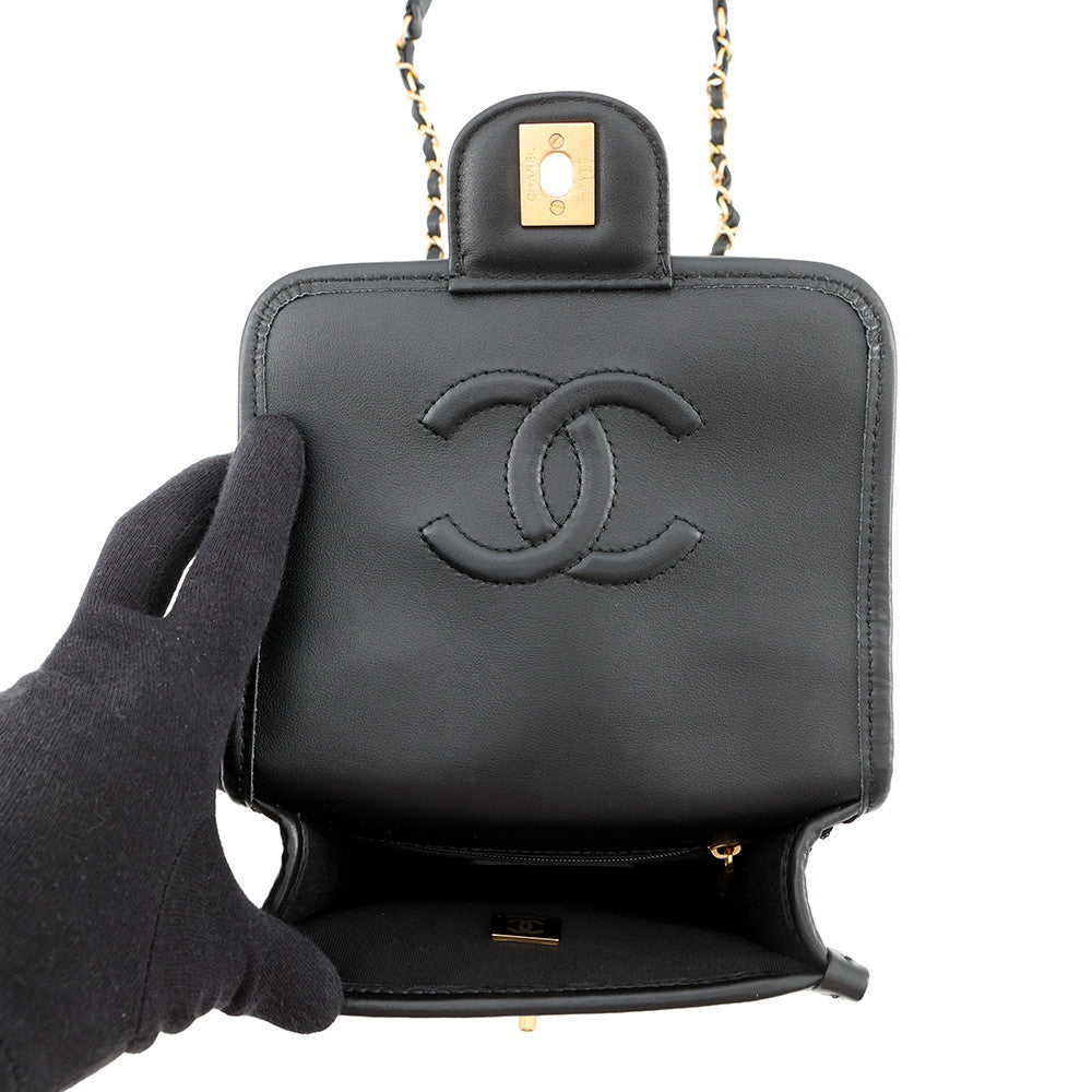 CHANEL Top handle ChainShoulder White/Black/MulticolorAS3652 Tweed Lambskin