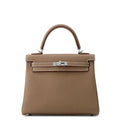 HERMES Kelly Retourne Etoupe Togo Leather Size 25