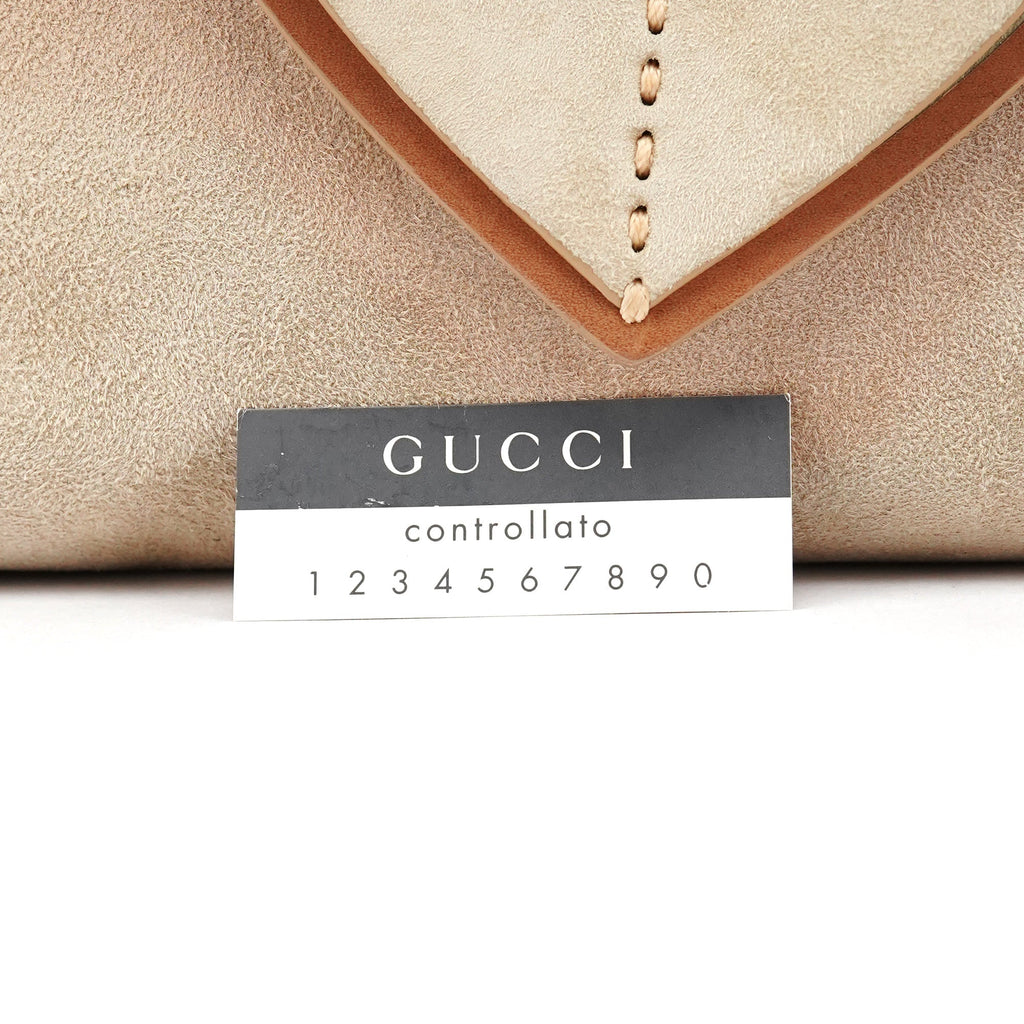 2002 Beige Suede Heart Crossbody Bag