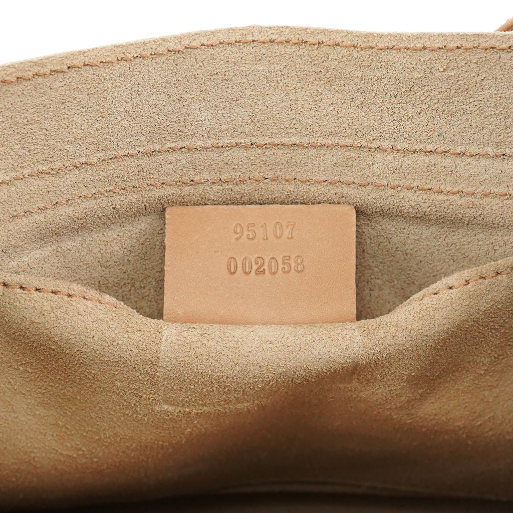 2002 Beige Suede Heart Crossbody Bag