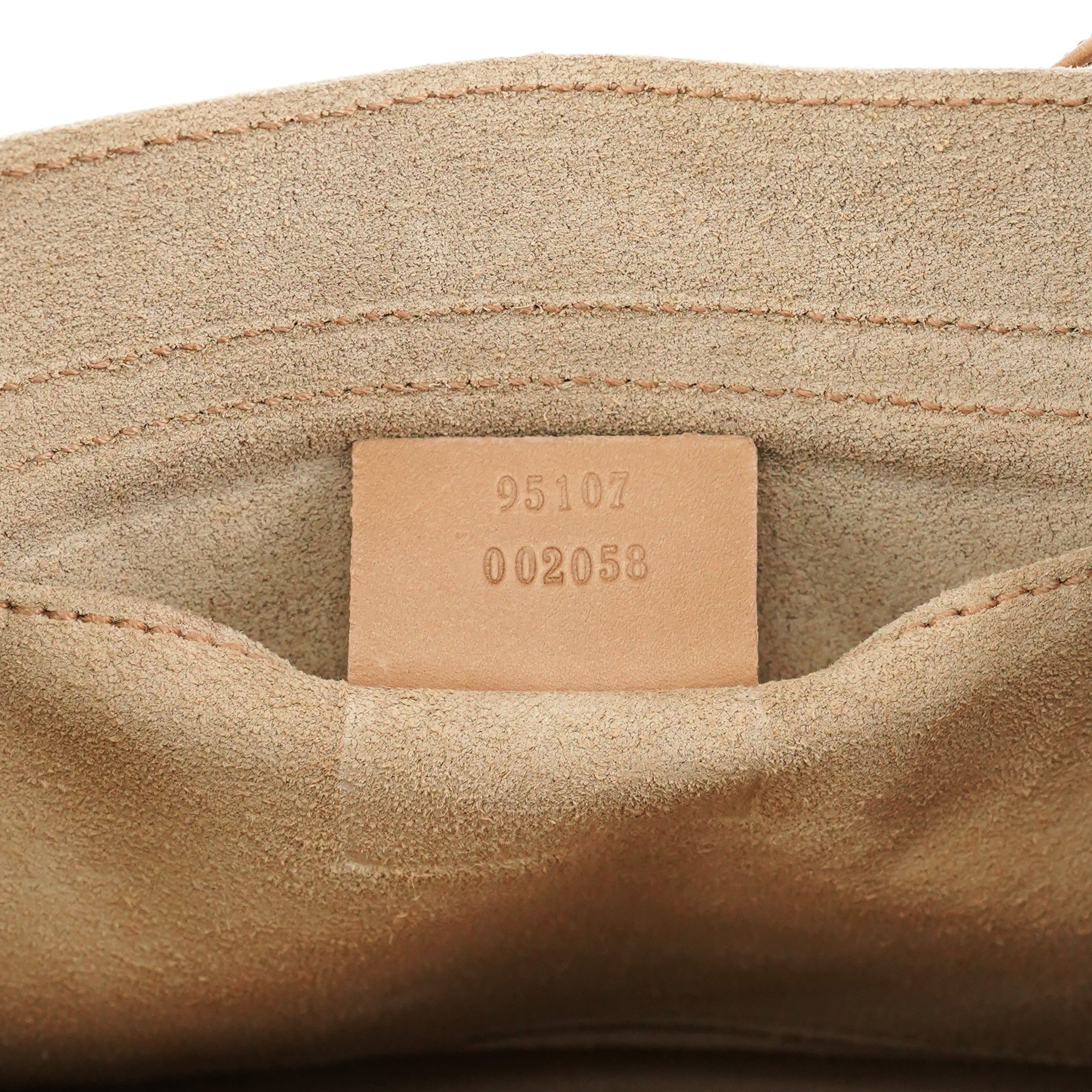 2002 Beige Suede Heart Crossbody Bag