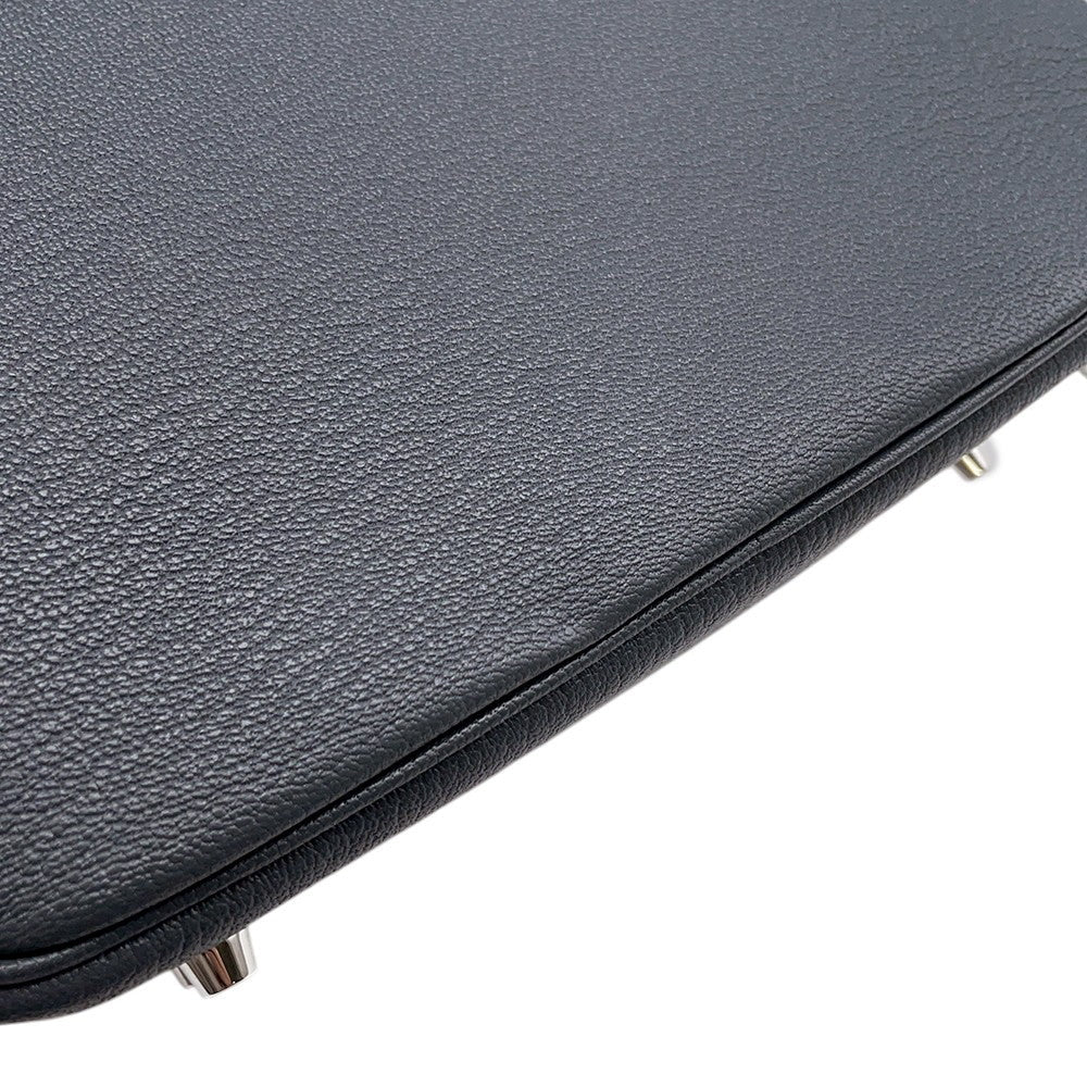 HERMES Plume Ardoise Chevre Myzore Goatskin Size Mini