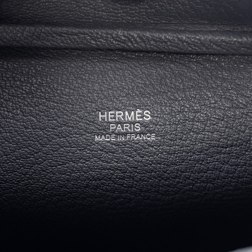 HERMES Plume Ardoise Chevre Myzore Goatskin Size Mini