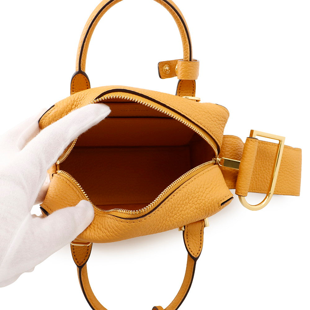 Delvaux Cool box Honey YellowAA0567AQY0AZCDO TaurillonSoft Leather Size Nano