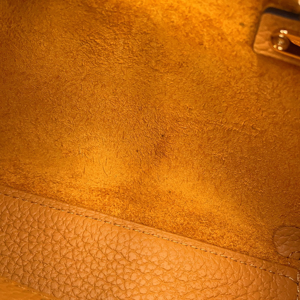 Delvaux Cool box Honey YellowAA0567AQY0AZCDO TaurillonSoft Leather Size Nano