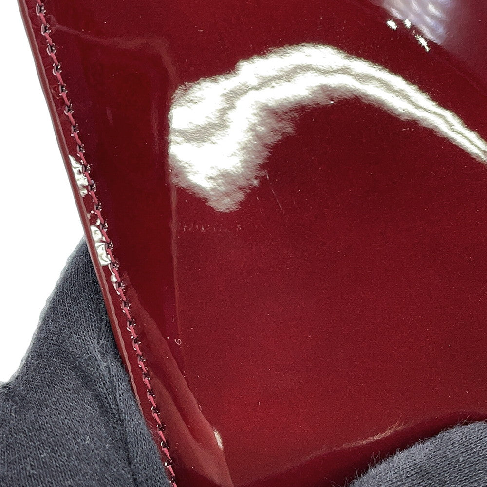 SAINT LAURENT PARIS Credit Card Wallet Bordeaux668726AAEJ16947 Patent Leather