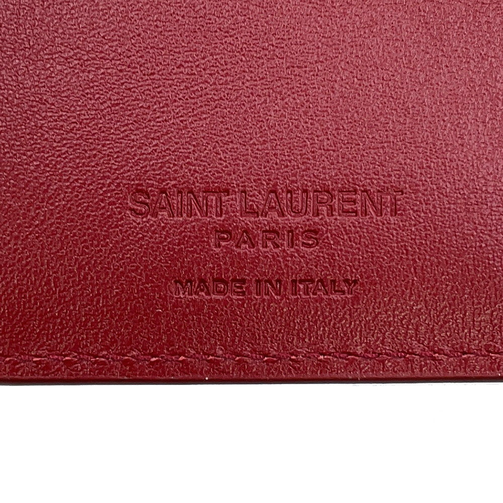 SAINT LAURENT PARIS Credit Card Wallet Bordeaux668726AAEJ16947 Patent Leather