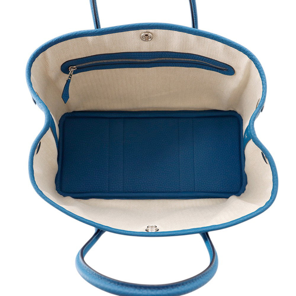 HERMES Garden Party Blue Wooturmail Negonda Leather Size TPM