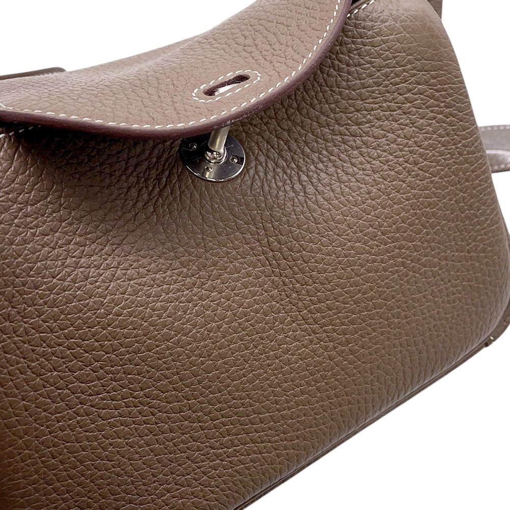 HERMES Lindy Etoupe Taurillon Clemence Size Mini