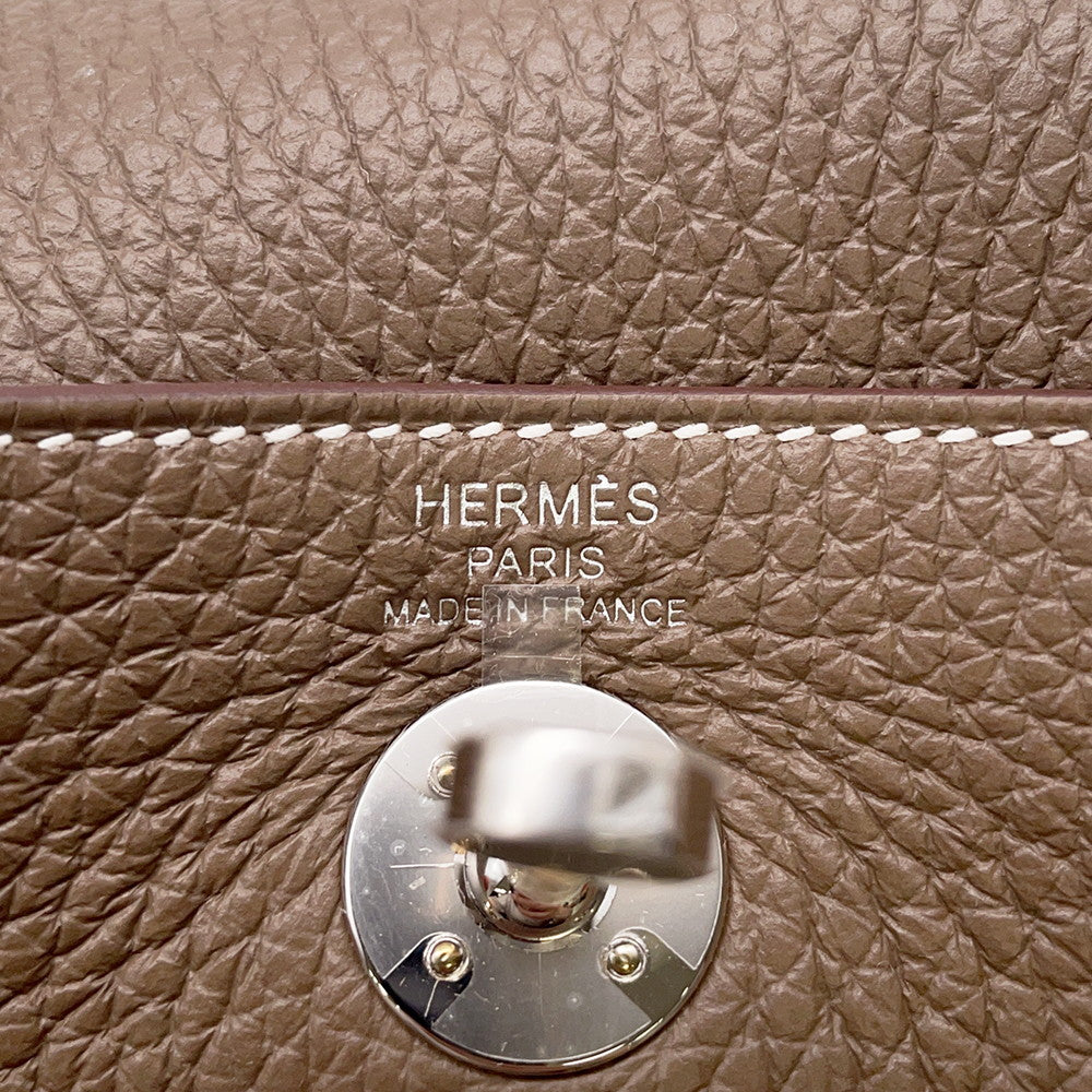 HERMES Lindy Etoupe Taurillon Clemence Size Mini
