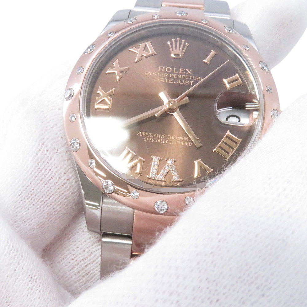 ROLEX Datejust Diamond Bezel W31mm Stainless Steel K18PG Chocolate Dial278341RBR