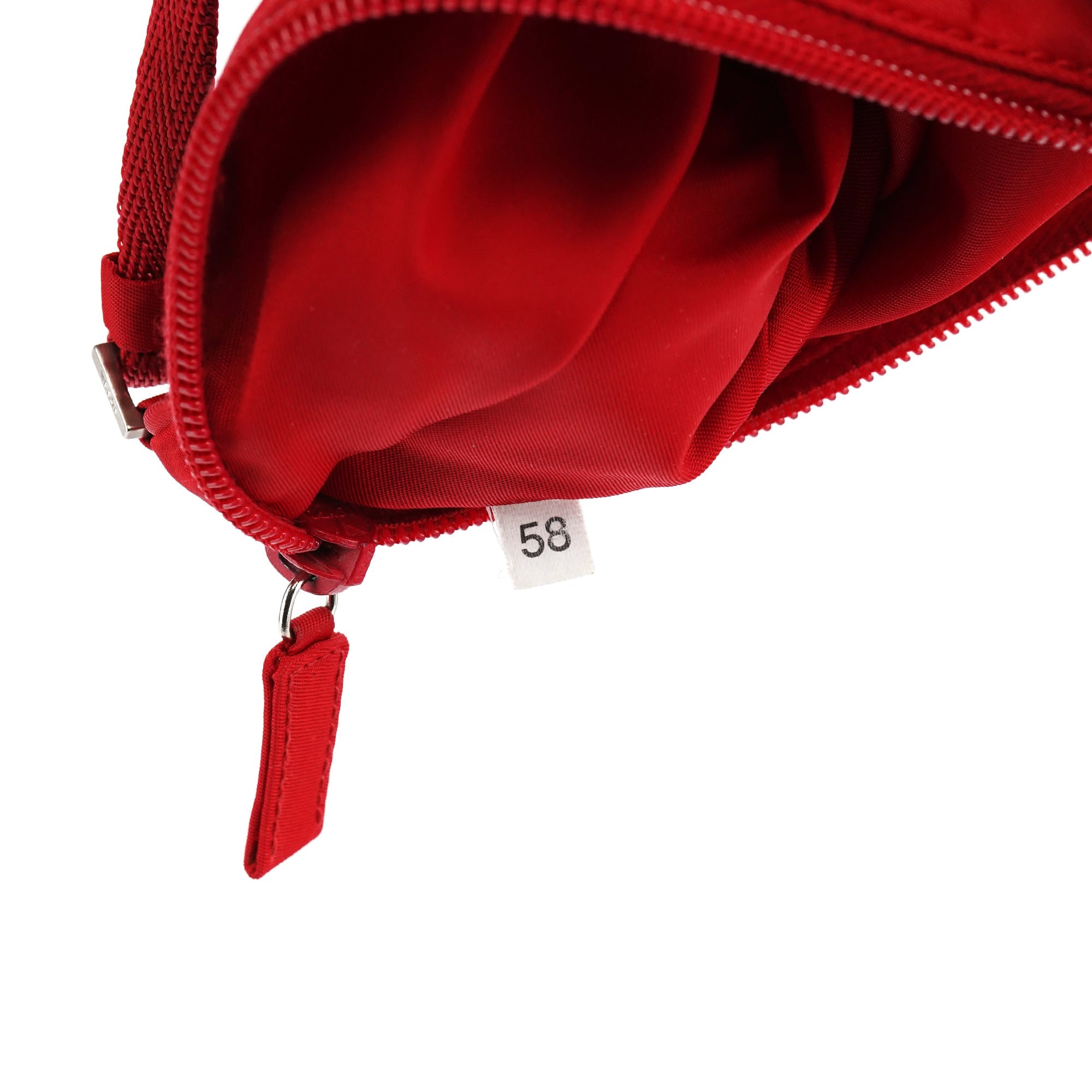 Red Tessuto Nylon Mini Hobo Bag