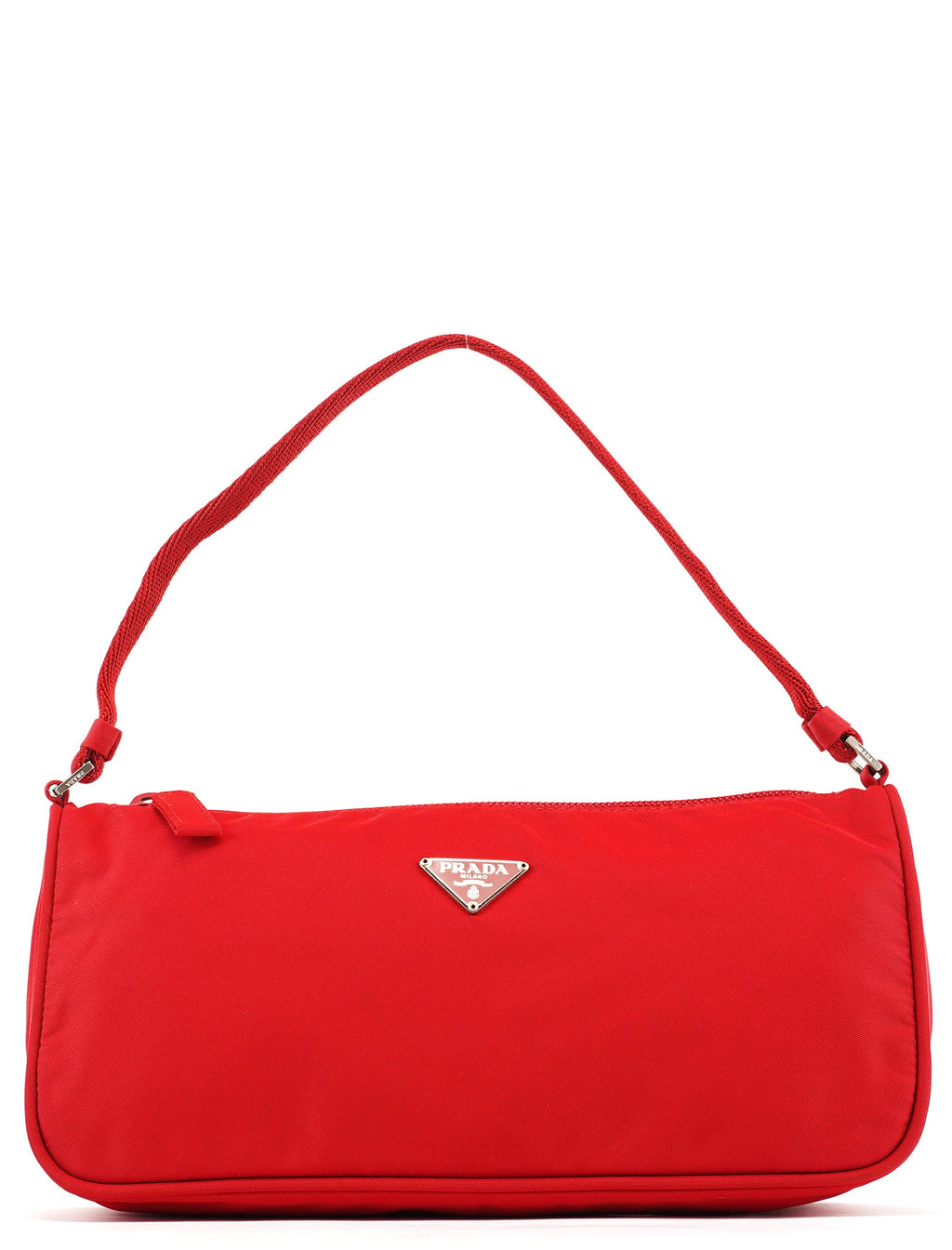 Red Tessuto Nylon Mini Hobo Bag