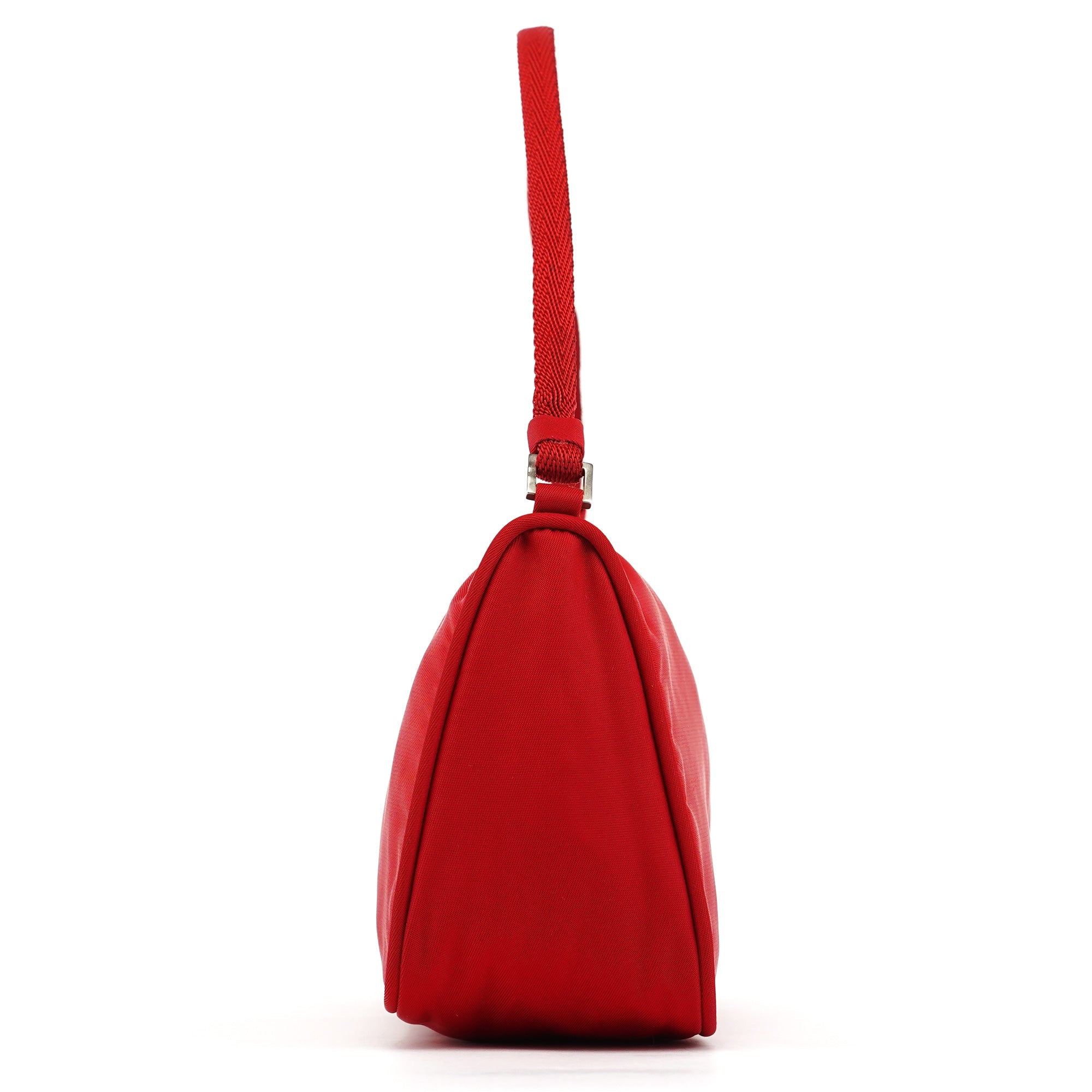 Red Tessuto Nylon Mini Hobo Bag