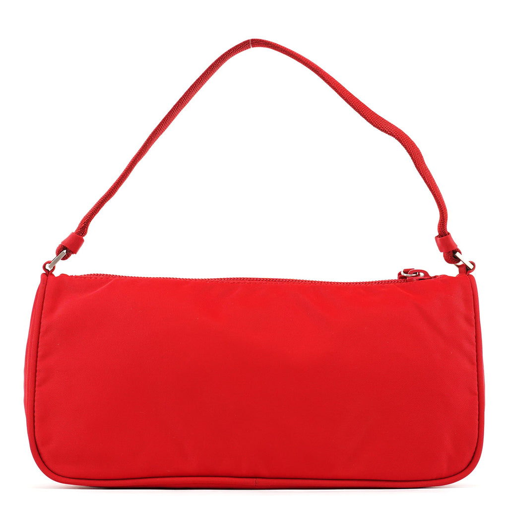 Red Tessuto Nylon Mini Hobo Bag