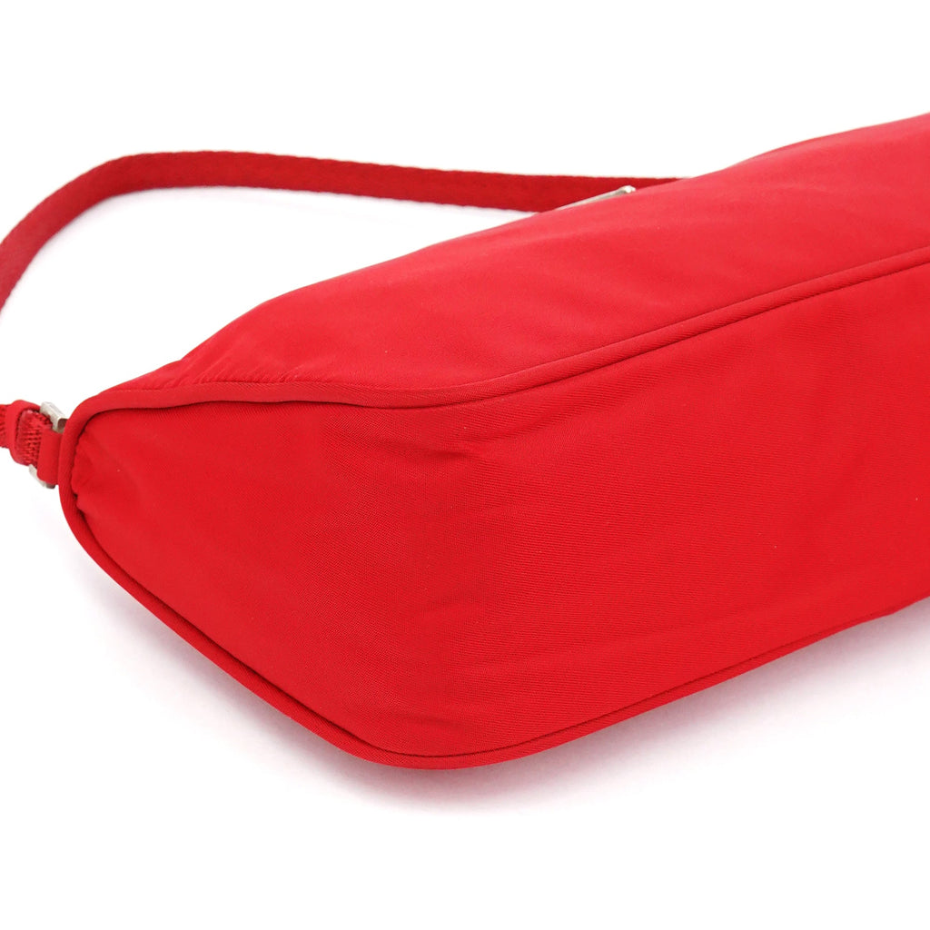 Red Tessuto Nylon Mini Hobo Bag