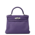 HERMES Kelly Retourne Iris Togo Leather Size 28