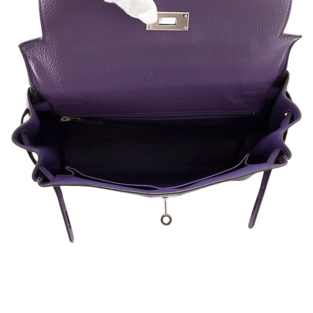 HERMES Kelly Retourne Iris Togo Leather Size 28