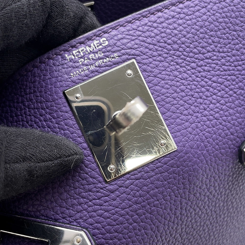 HERMES Kelly Retourne Iris Togo Leather Size 28