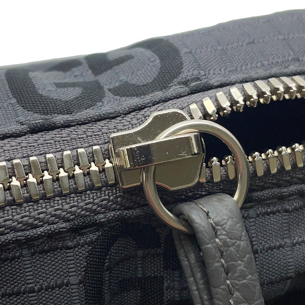 GUCCI ECONYLON GG Shoulder Bag Gray/Black767931 GG Polyester Size Medium